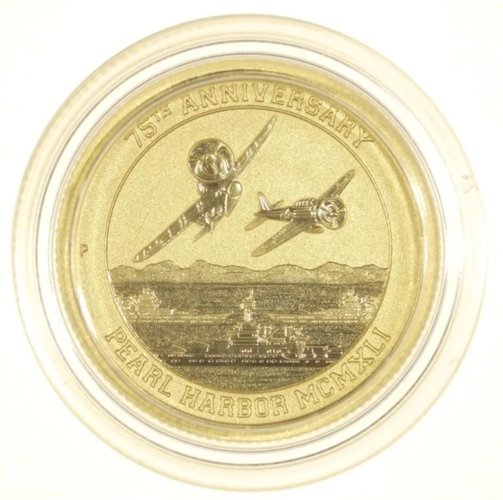 Tuvalu. 2016 1/10 oz. Gold Pearl Harbor Coin