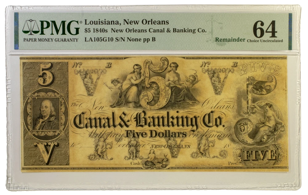 Louisiana. PMG Choice-64 $5