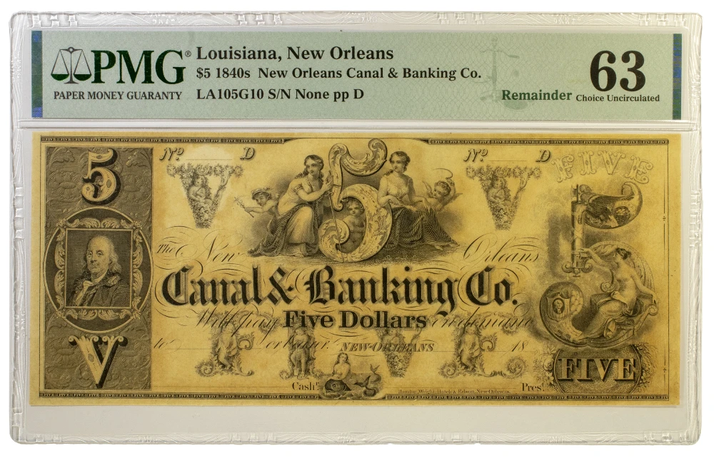 Louisiana. PMG Choice-63 $5