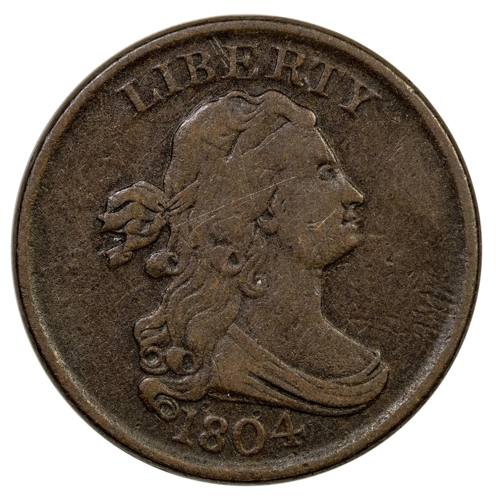 VF-20 1804 Spiked Chin Half Cent