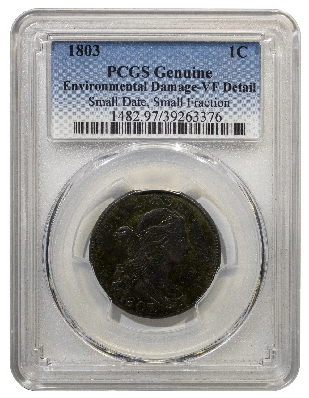 PCGS VF Details 1803 Cent