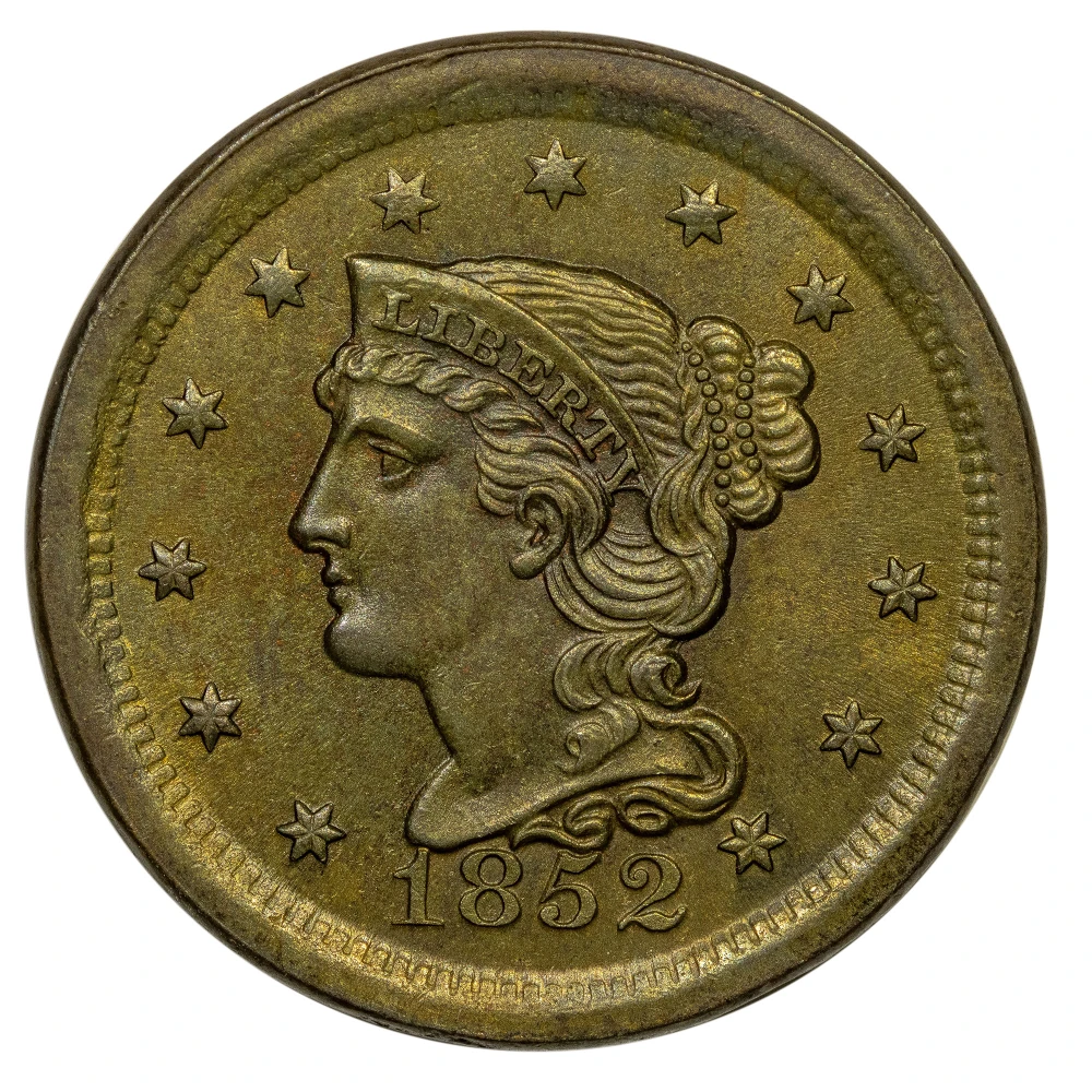 Choice MS-63 BN 1852 Cent