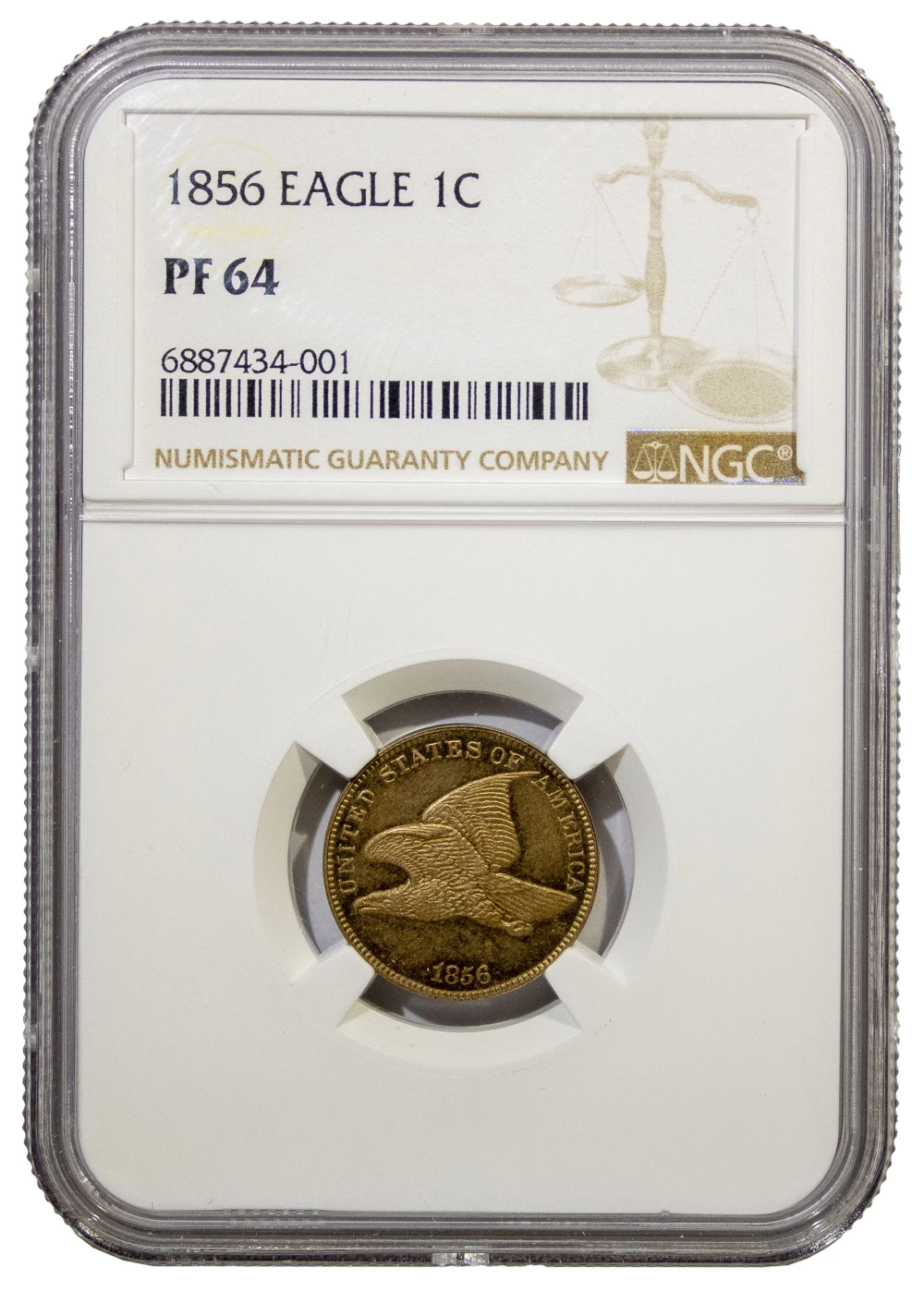 NGC Proof-64 1856 Flying Eagle Cent