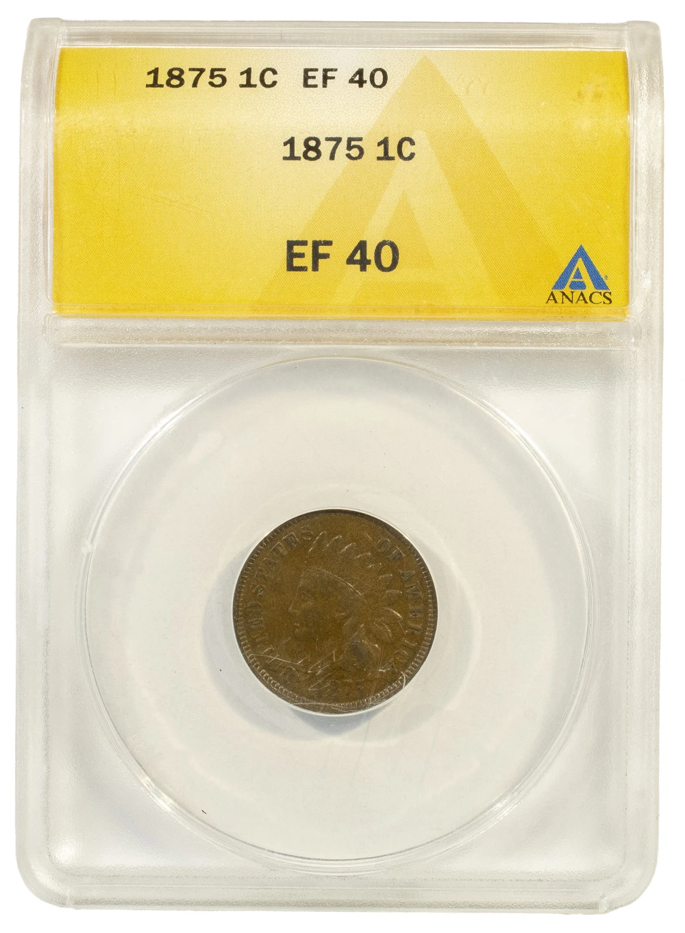 ANACS EF-40 1875 Cent