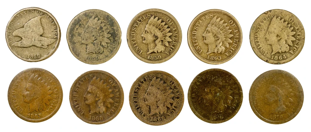 10 Piece Indian Cent Lot
