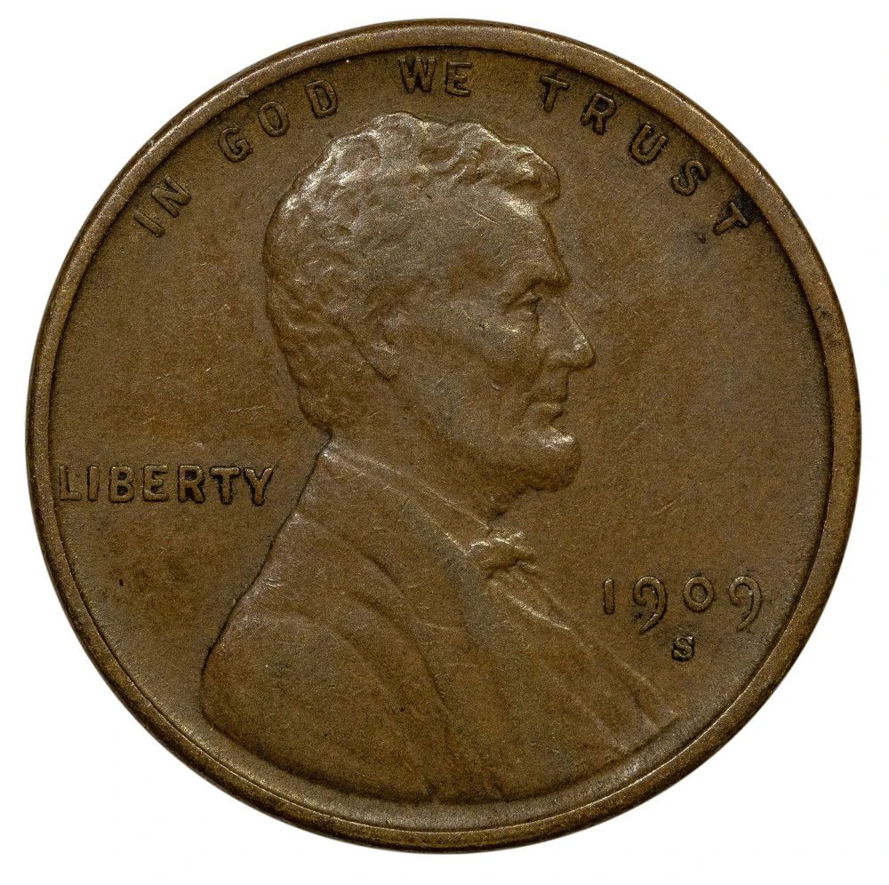 EF-40 1909-S V.D.B. Lincoln Cent