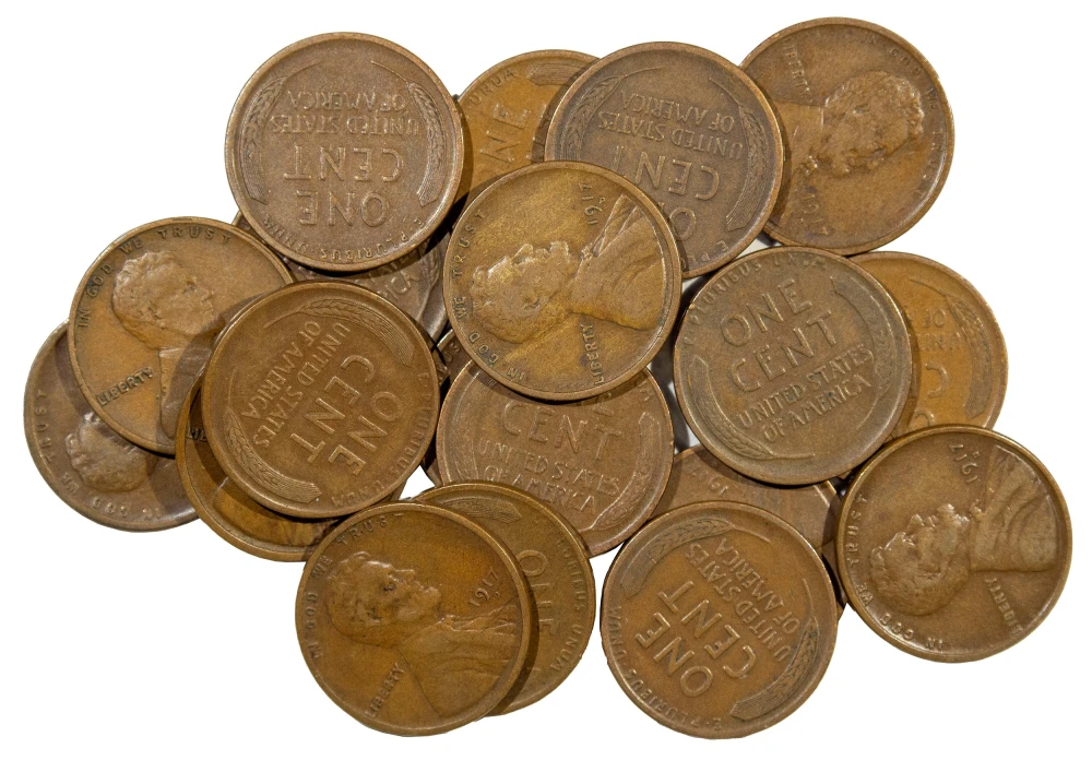 Hoardlet of VF 1917-D Cents