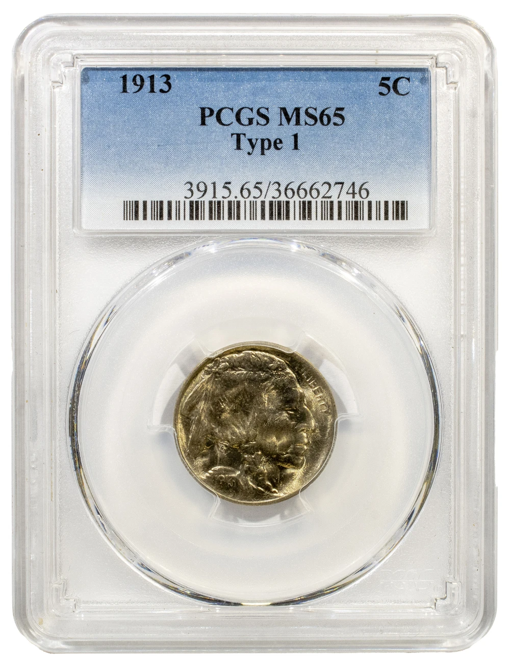 PCGS MS-65 1913 Type I Buffalo Nickel