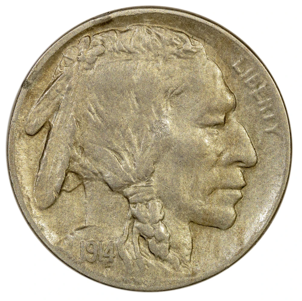 AU Details 1914-D Nickel