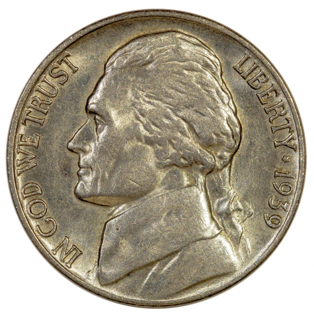 Unc 1939 Doubled Monticello Nickel
