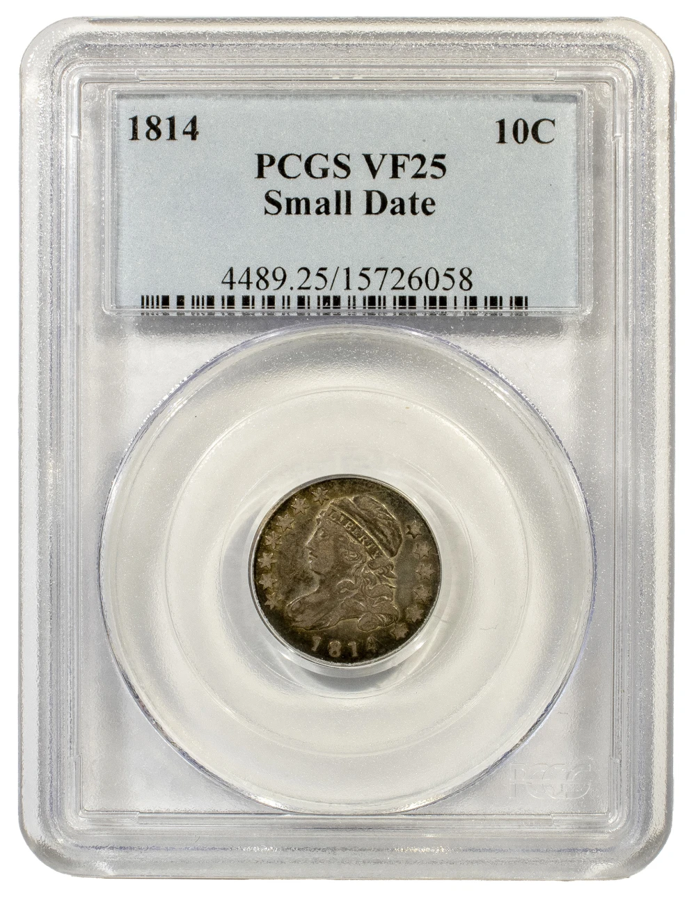 PCGS VF-25 Small Date 1814 Dime