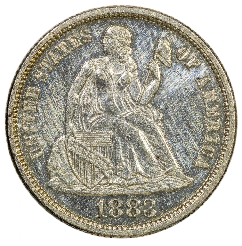 Proof-60 Details 1883 Dime