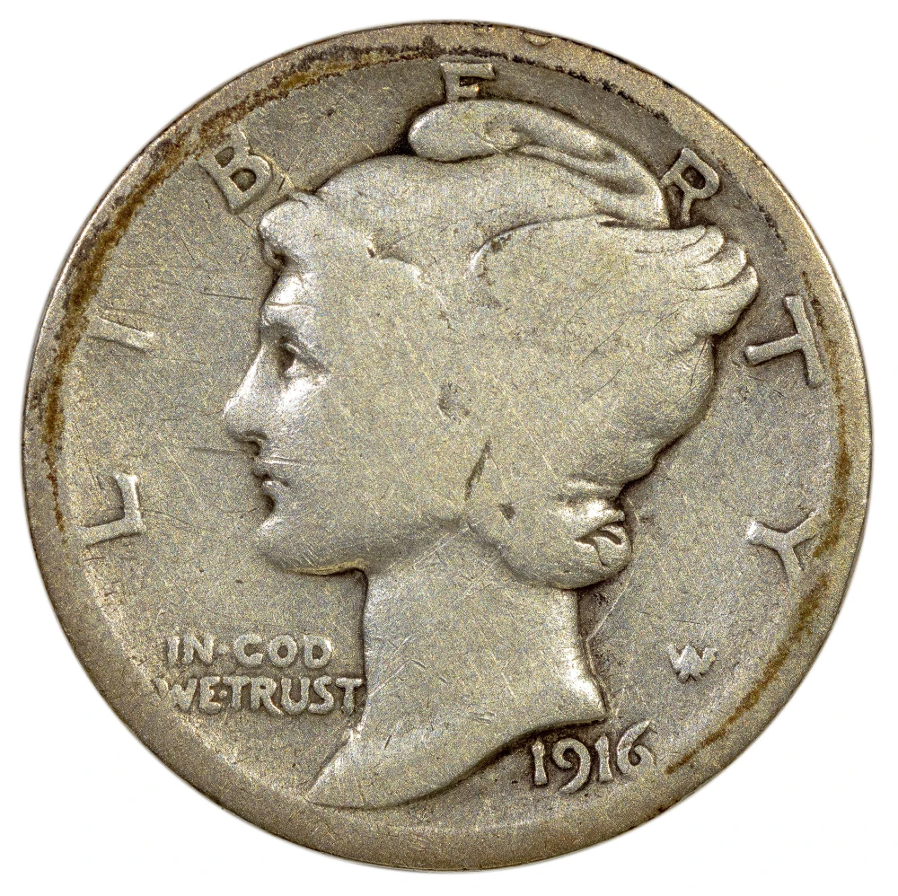 Good-4/AG-3 1916-D Mercury Dime