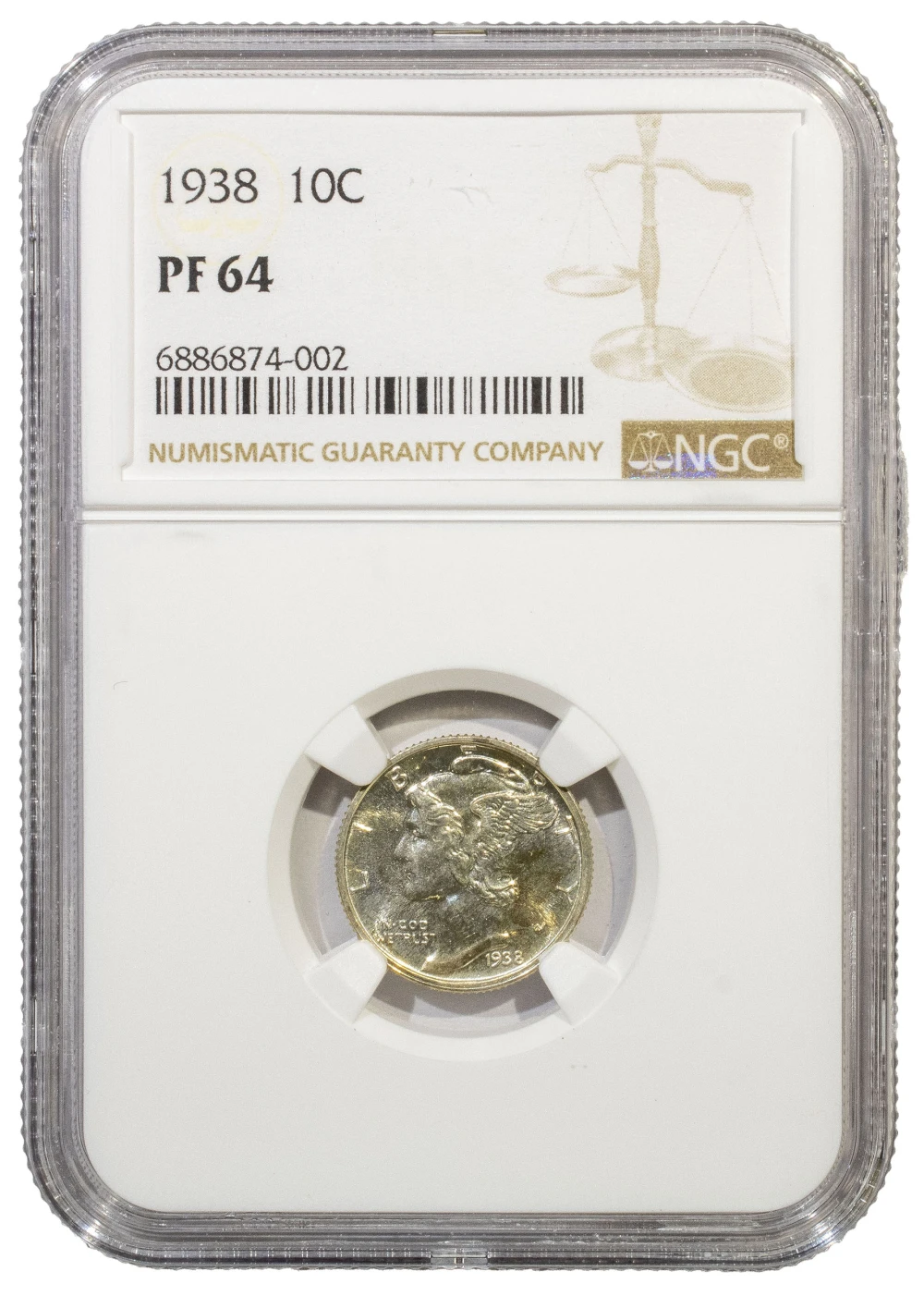NGC Proof-64 1938 Dime