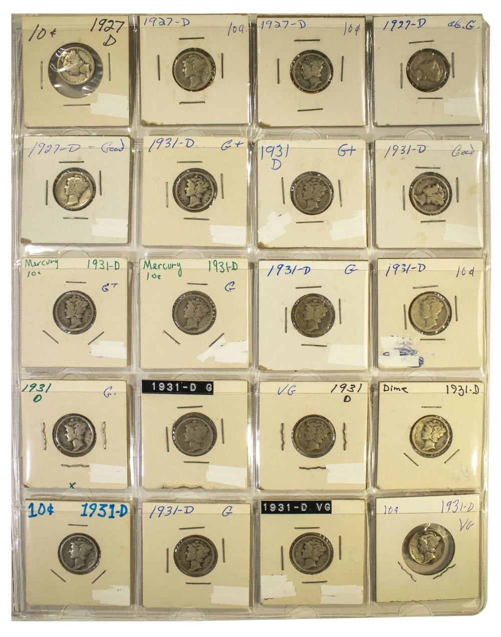20 Pieces of better Date Mercury Dimes