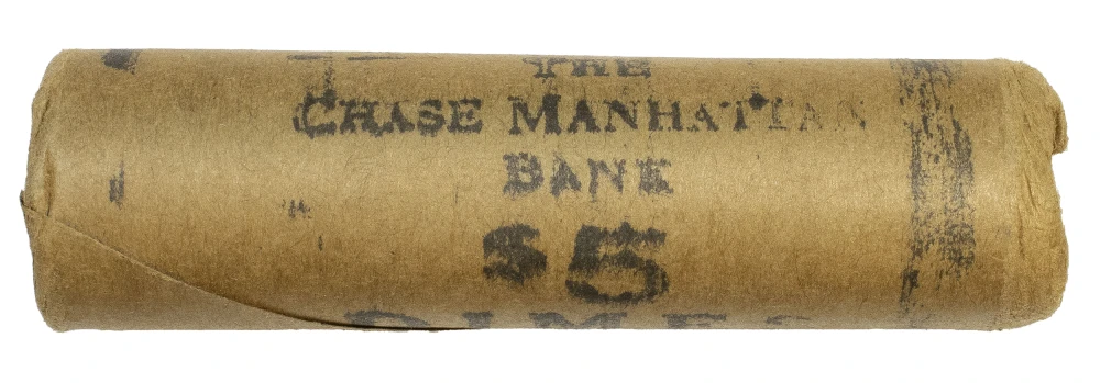 Bank-Wrapped Roll of 1959 Roosevelt Dimes