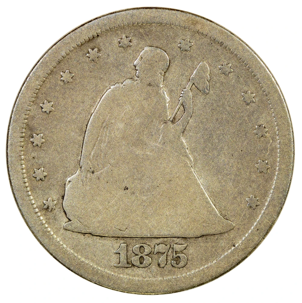 Good-4 Details 1875-S Twenty- Cents
