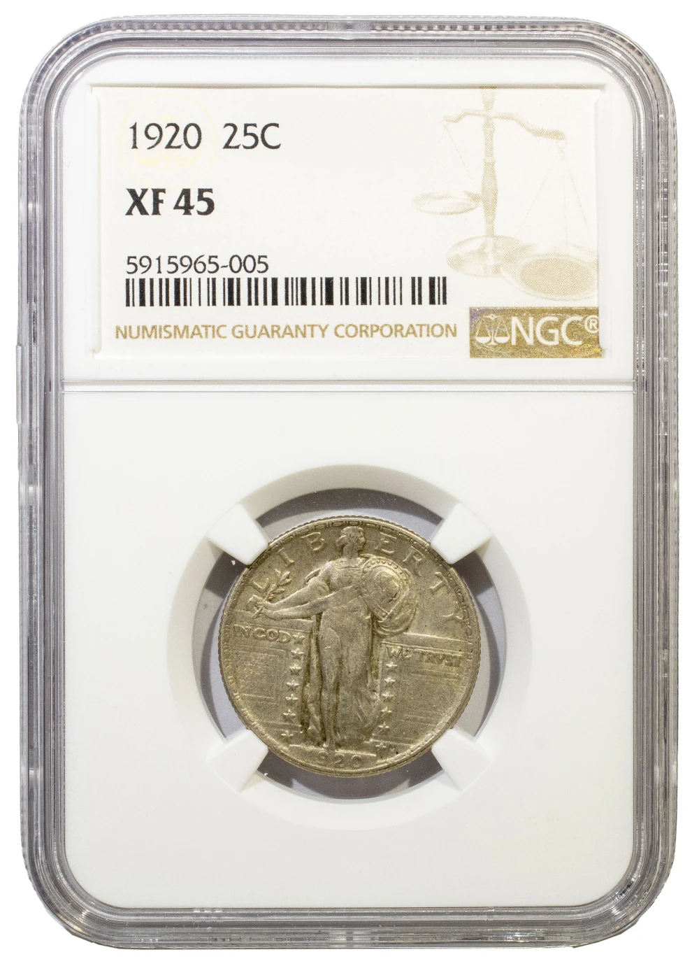 NGC EF-45 1920 Quarter