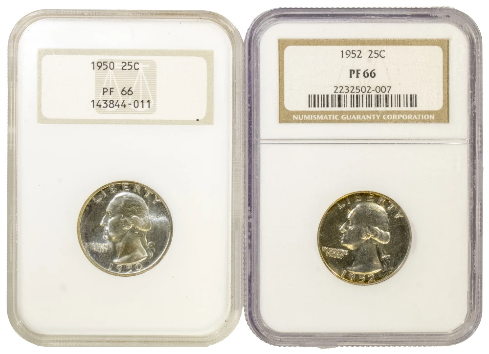 NGC Gem Proof Quarter Pair