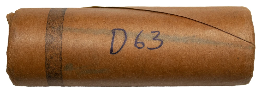Bank-Wrapped 1963-D Washington Quarter Roll