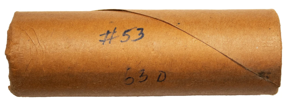A 2nd Bank-Wrapped 1963-D Washington Quarter Roll