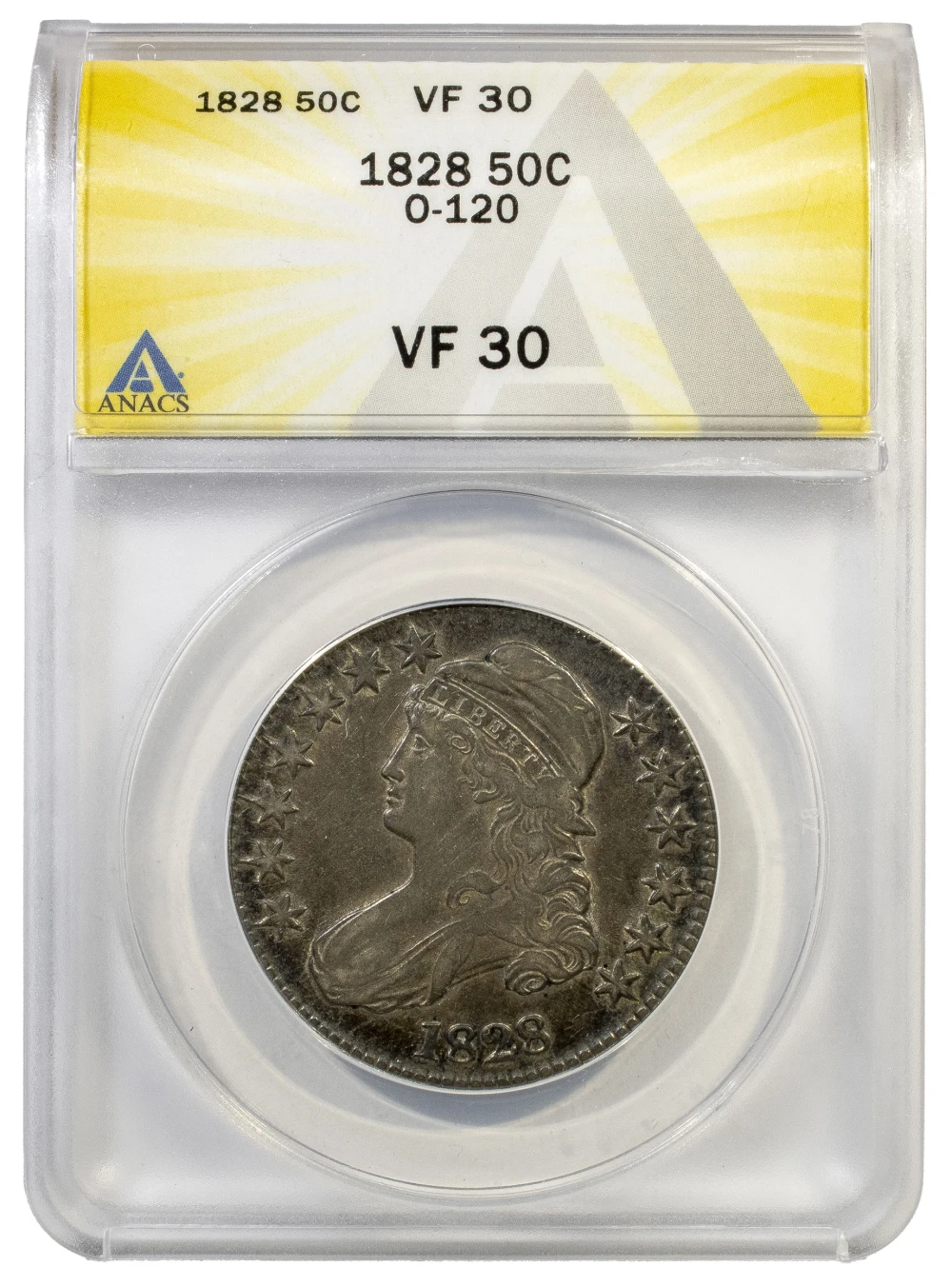 ANACS VF-30 1828 Half Dollar
