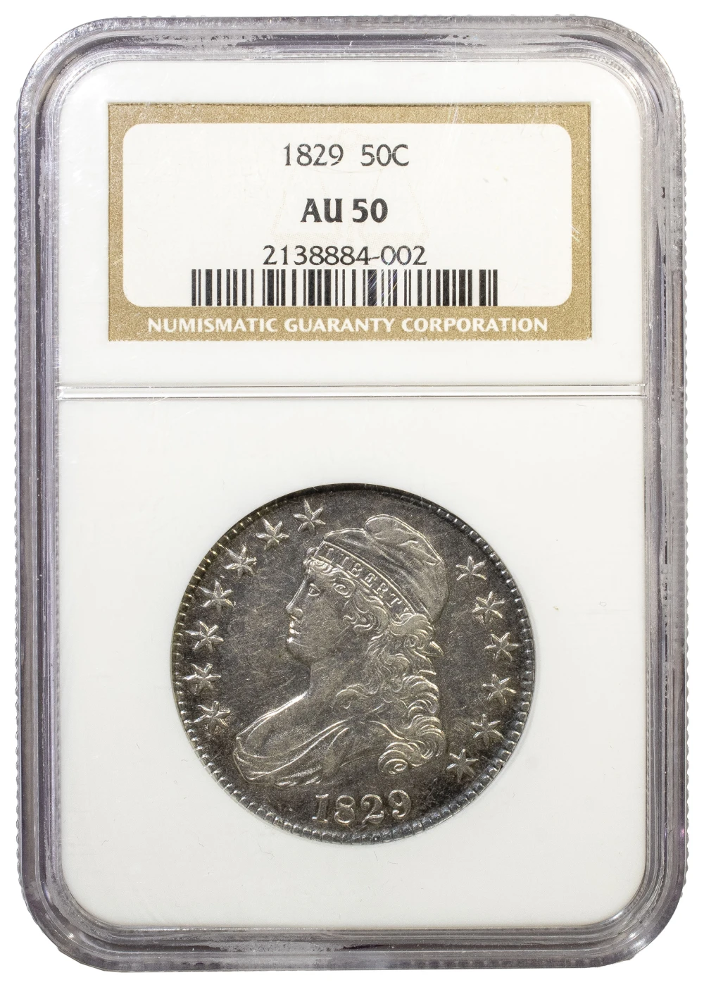 NGC AU-50 1829 Half Dollar