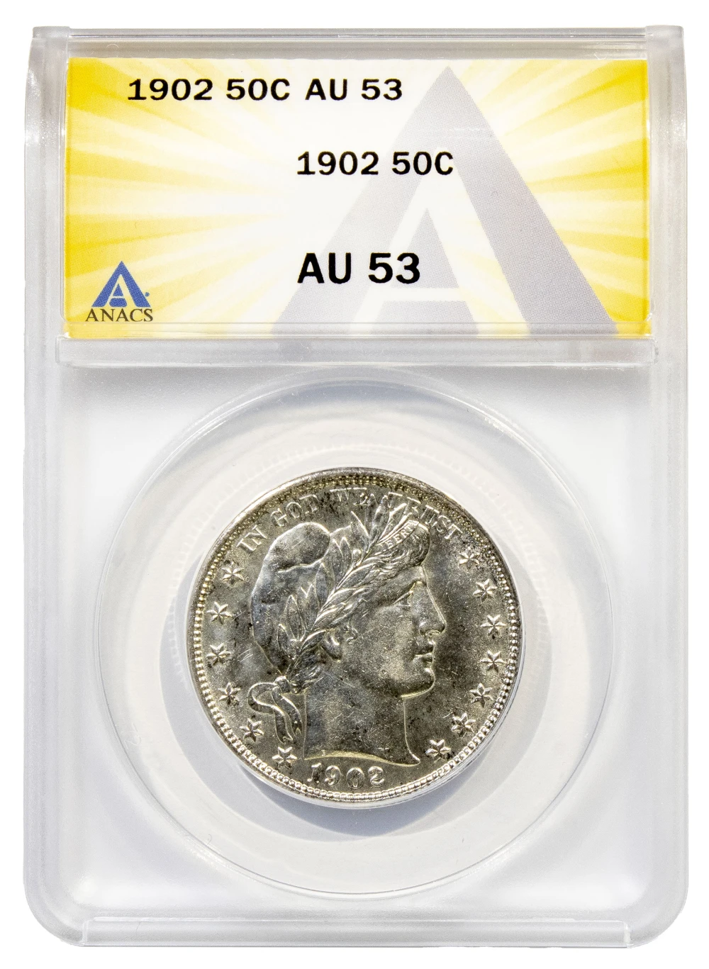 ANACS AU-53 1902 Half Dollar