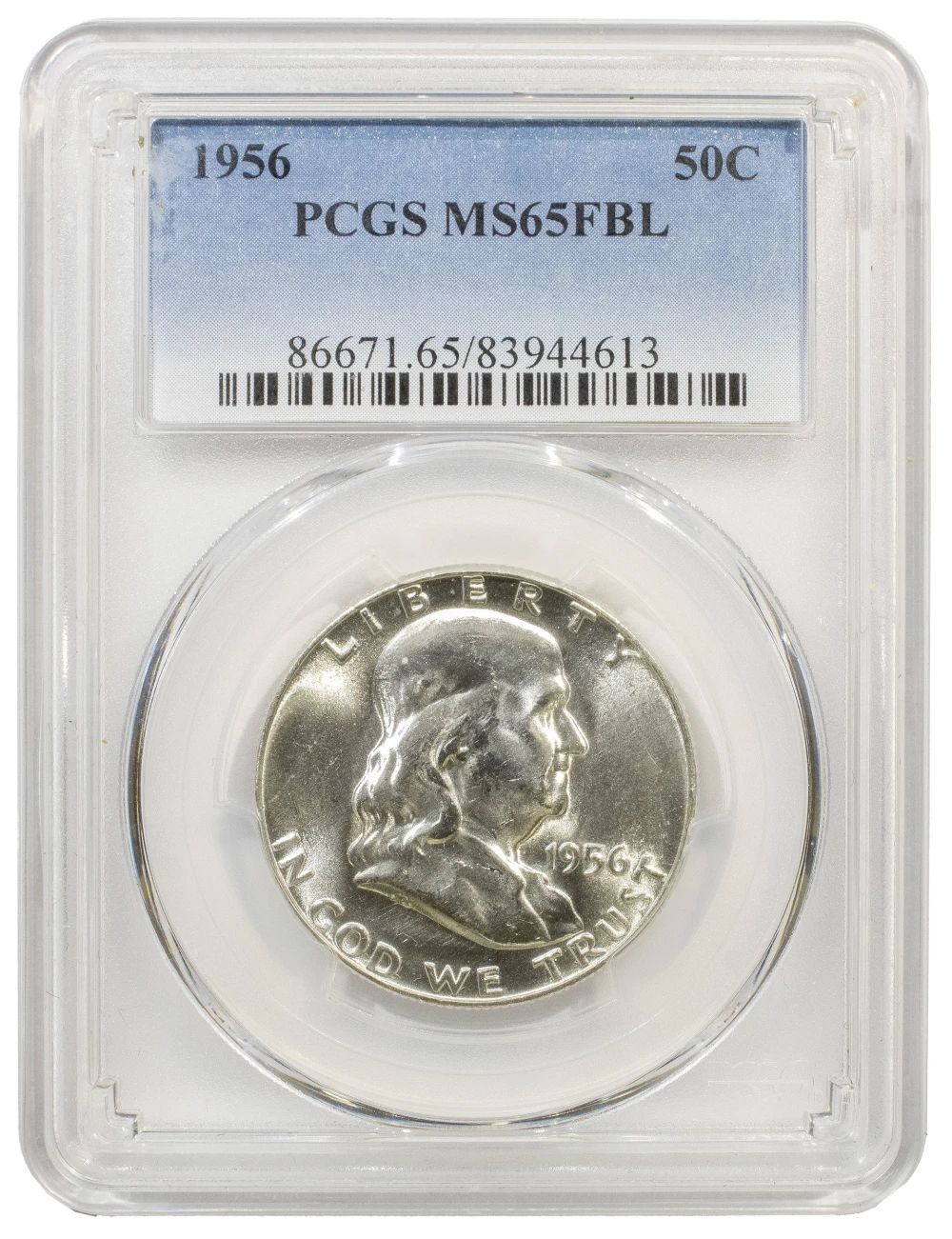PCGS MS-65 FBL 1956 Half Dollar