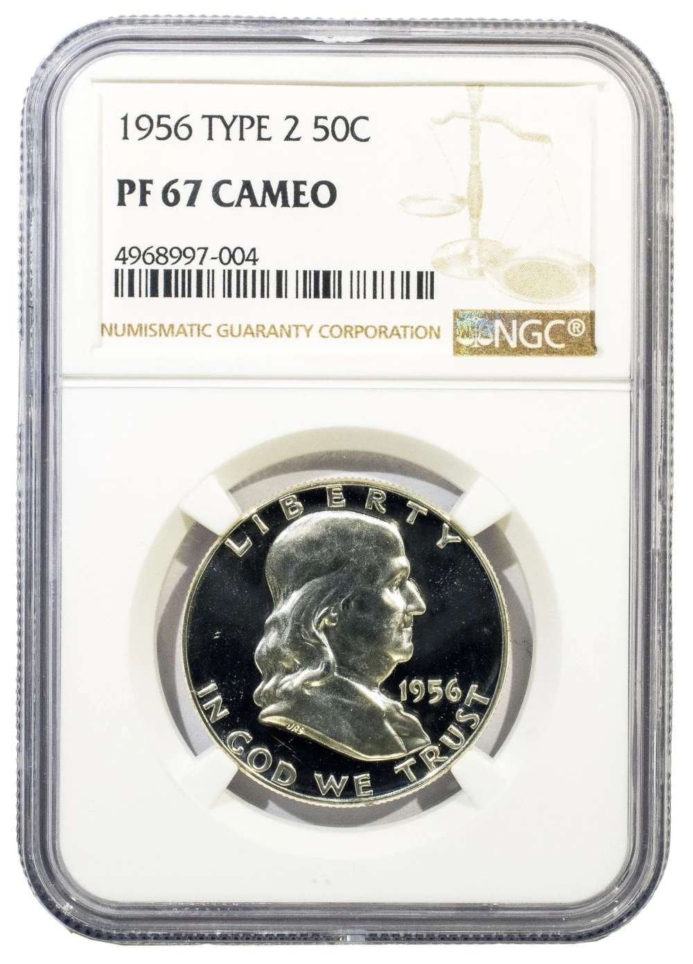 NGC Proof-67 CAMEO 1956 Half Dollar
