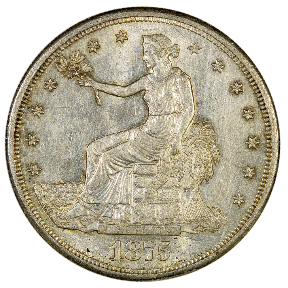 Choice AU-58 1875-S Trade Dollar