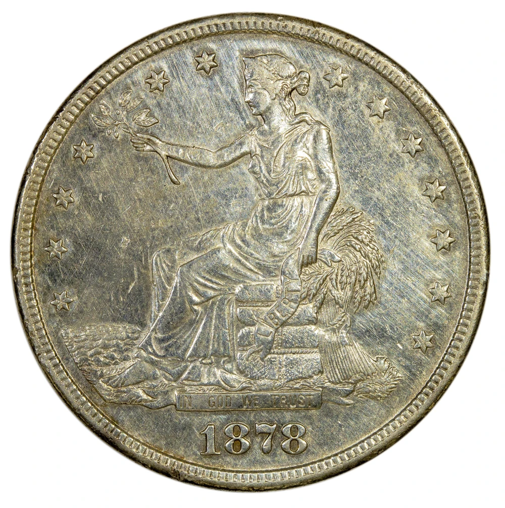 AU-50 Details 1878-S Trade Dollar
