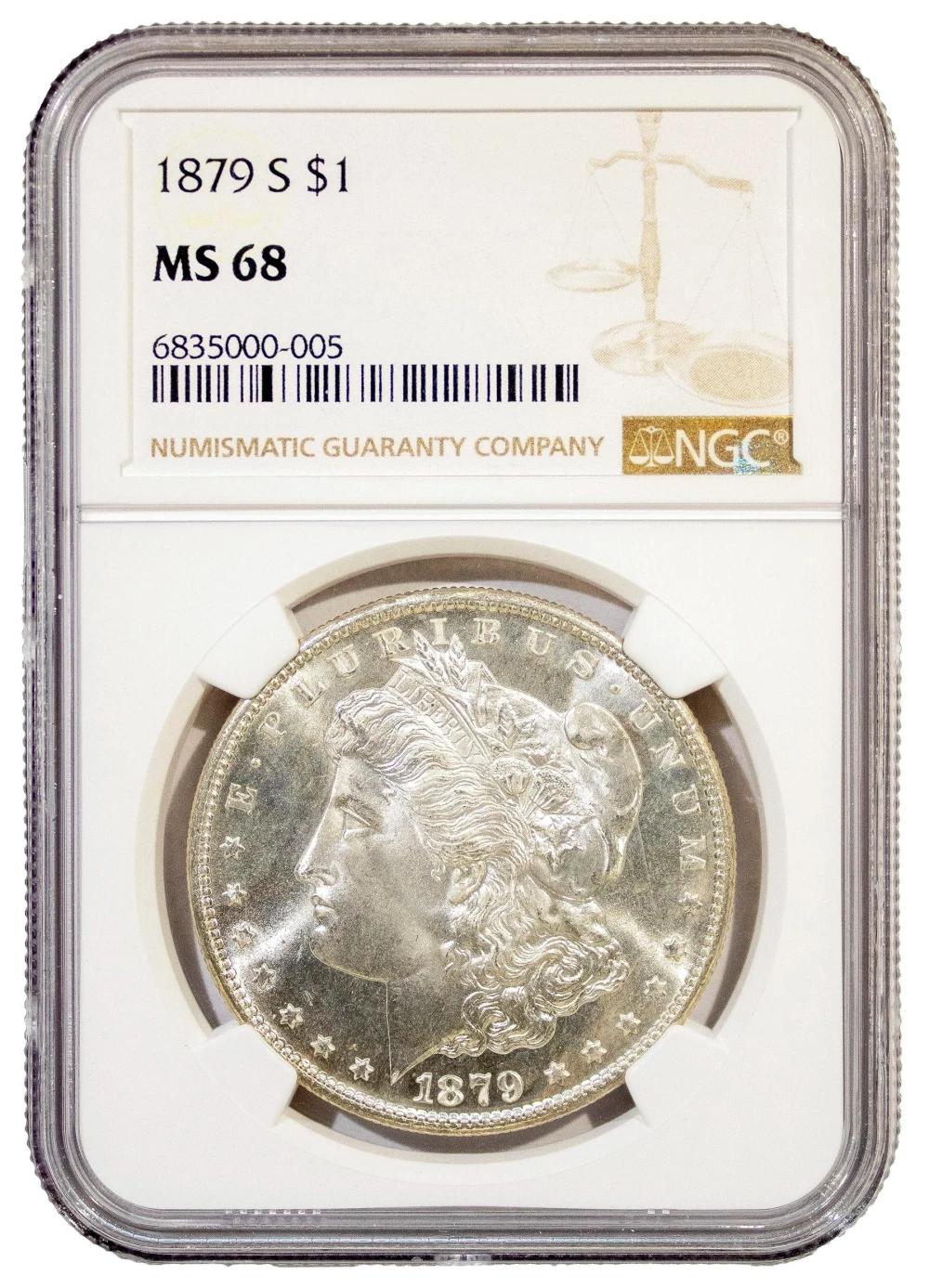 NGC MS-68 1879-S Morgan $1