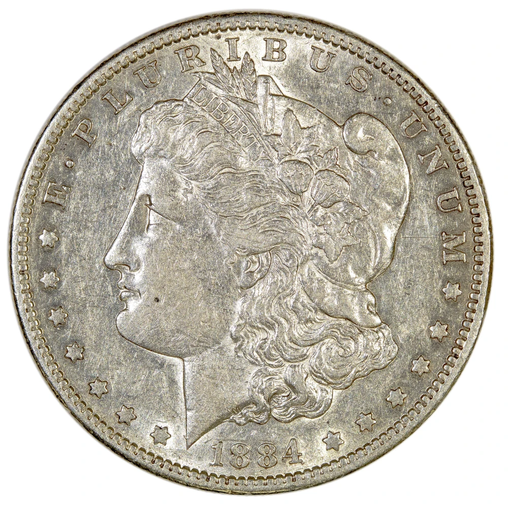 AU-50 1884-S Morgan Dollar