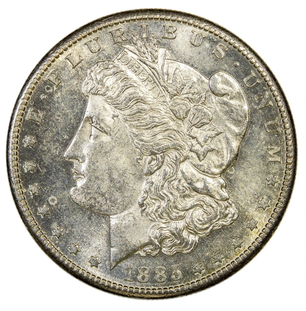 MS-60 1885-S Morgan Dollar