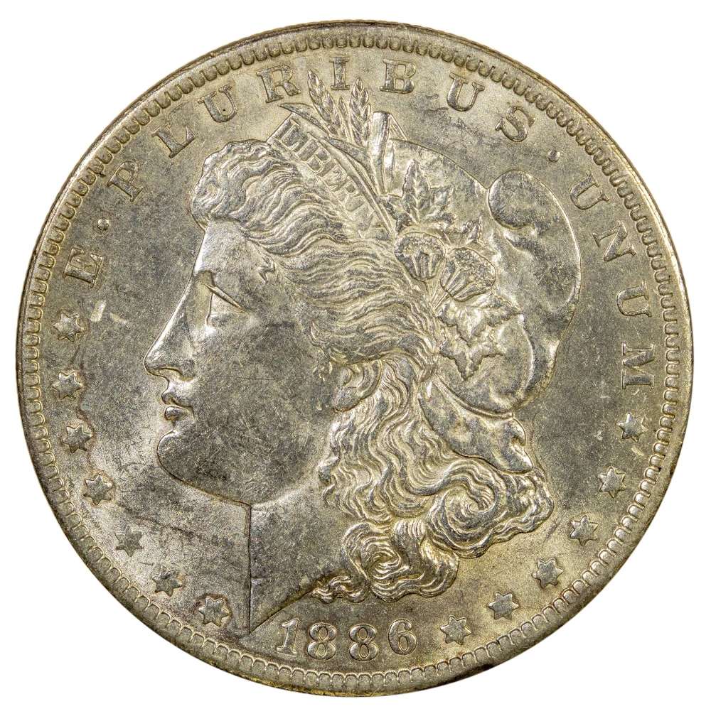 AU-58 1886-O Morgan $1
