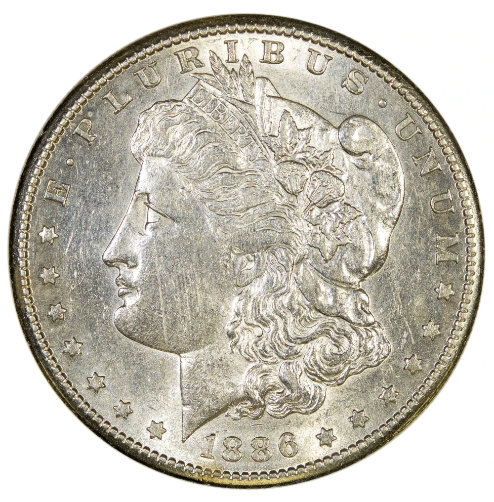 AU-50 Details 1886-S Morgan Dollar
