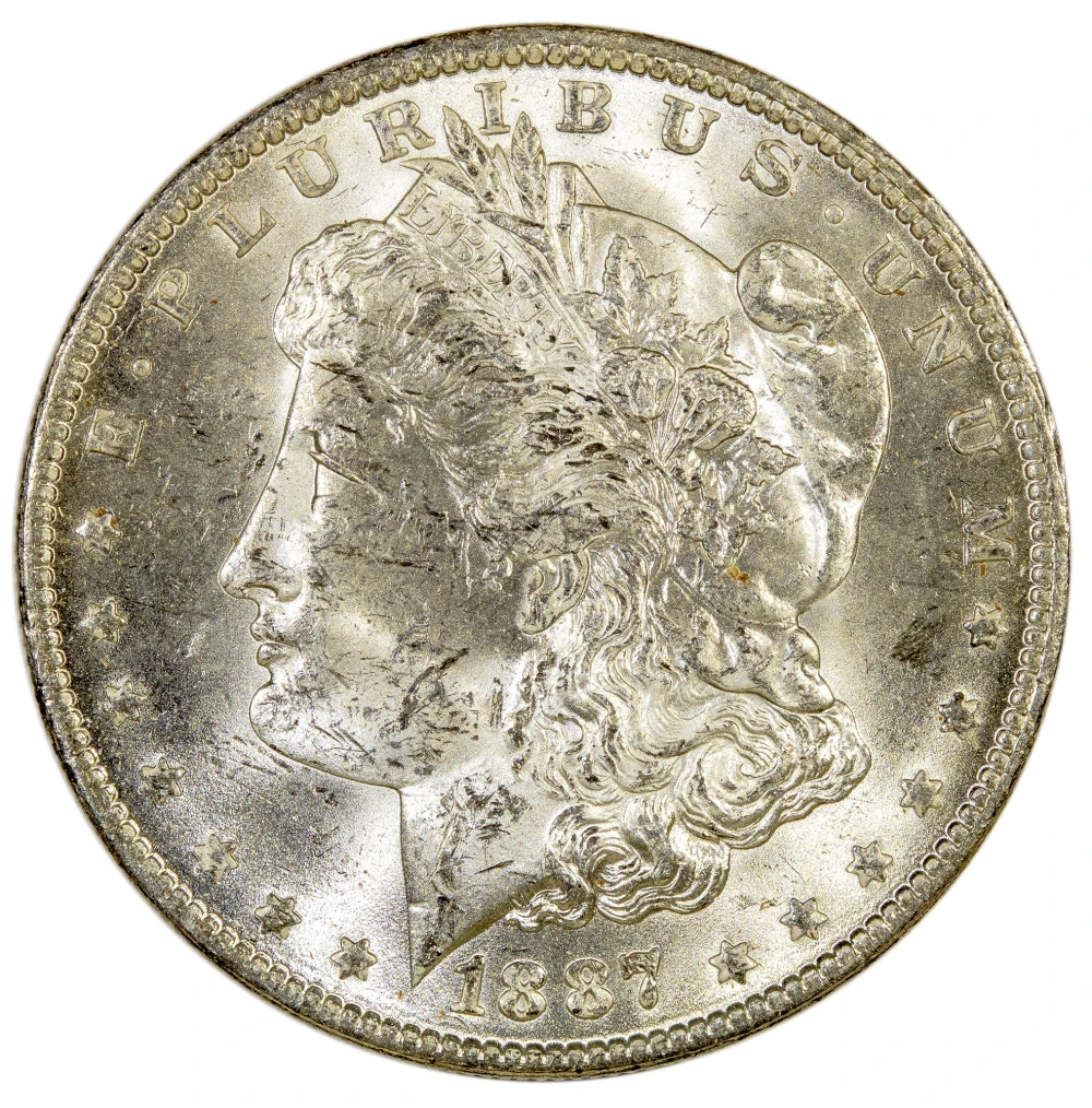 MS-60 or Finer 1887-O Morgan $1