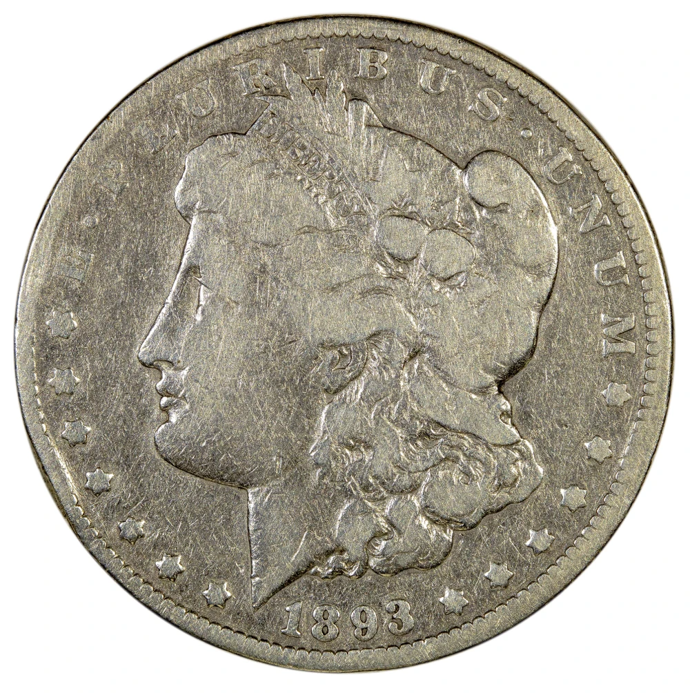 Fine-12 Details 1893-CC Morgan $1
