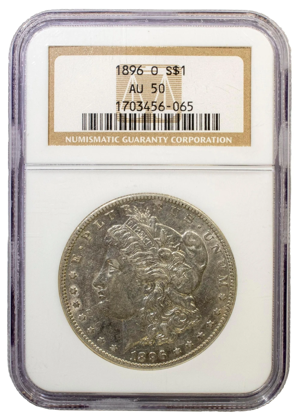 NGC AU-50 1896-O Morgan $1