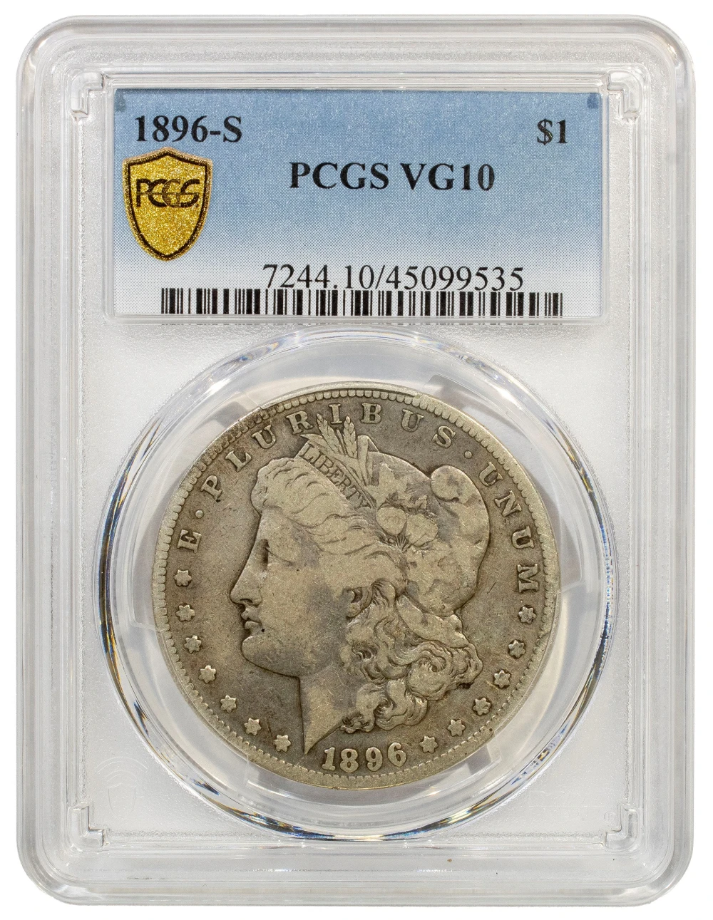 PCGS VG-10 1896-S Morgan Dollar
