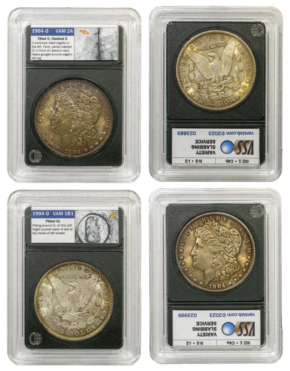 VSS Toned 1904-O VAM Morgan $1 Pair