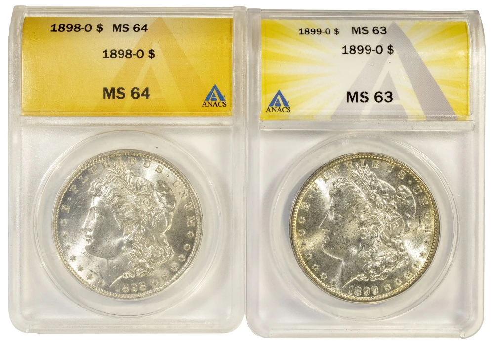 ANACS Morgan Dollar Pair
