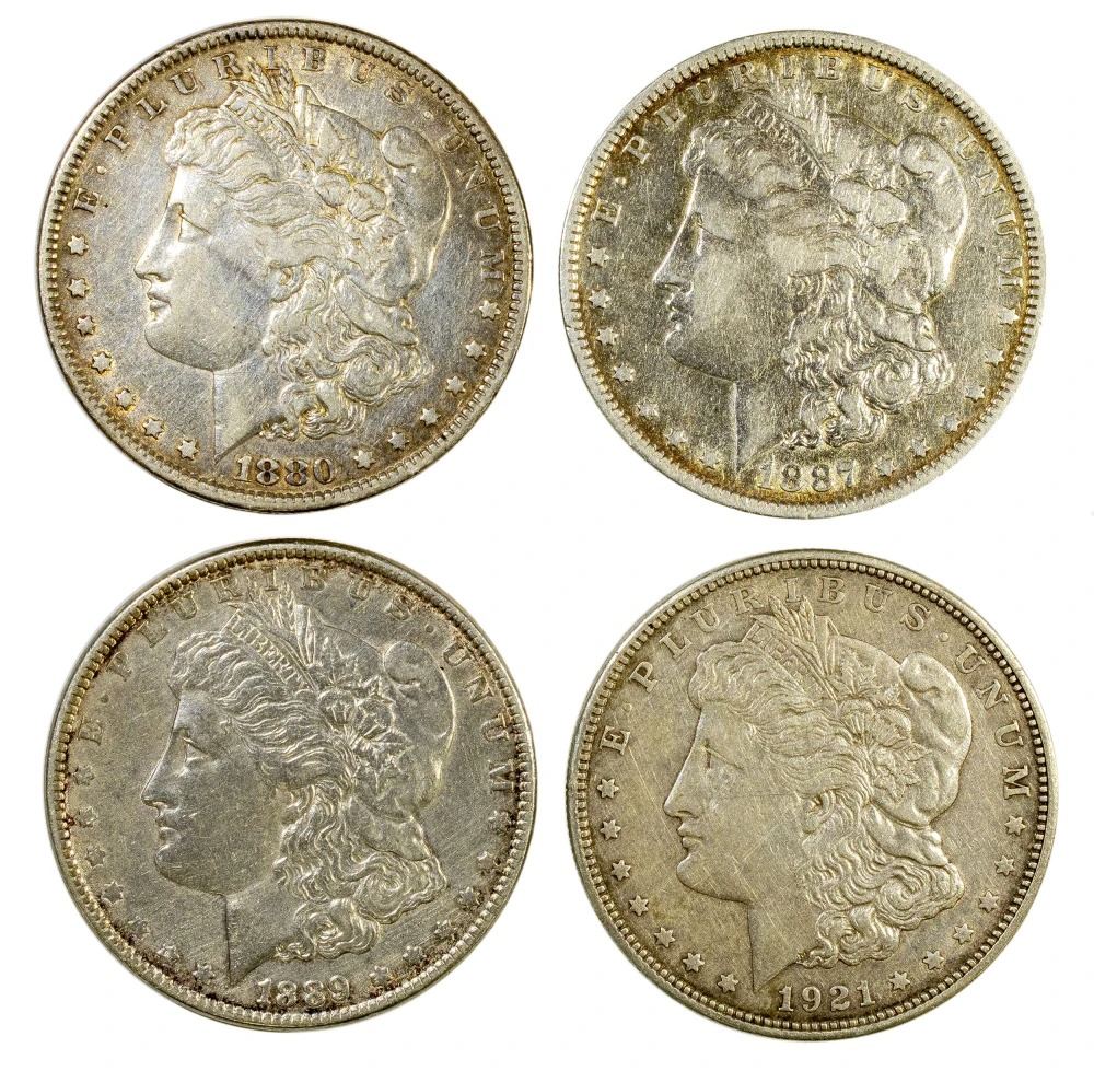 Circulated Morgan $1 Quartet