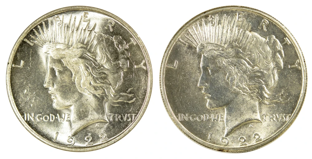 1922-D & S Peace Dollar Duo