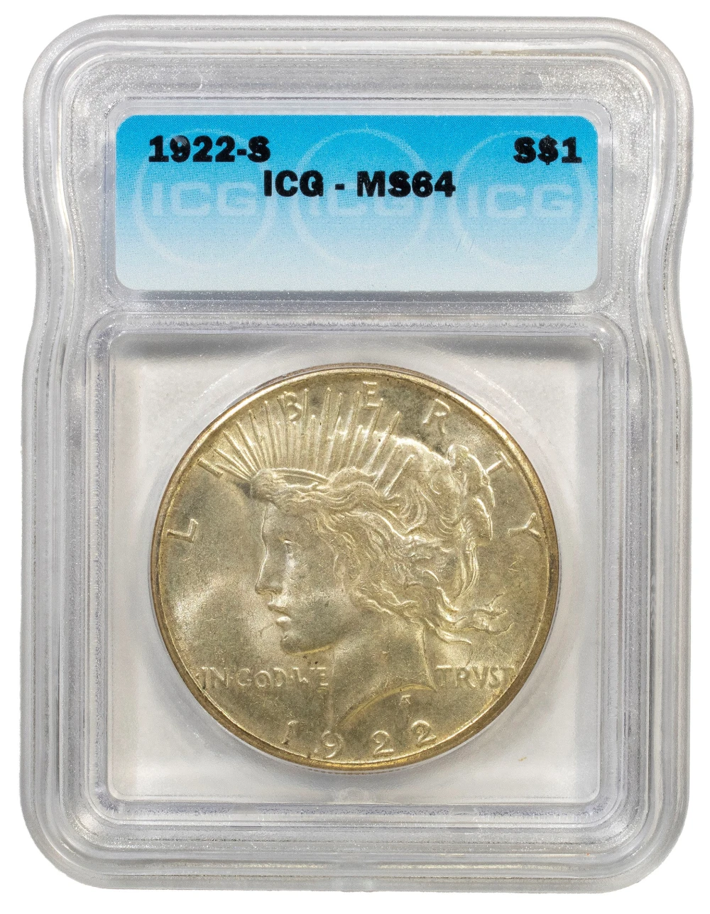 ICG MS-64 1922-S Peace $1