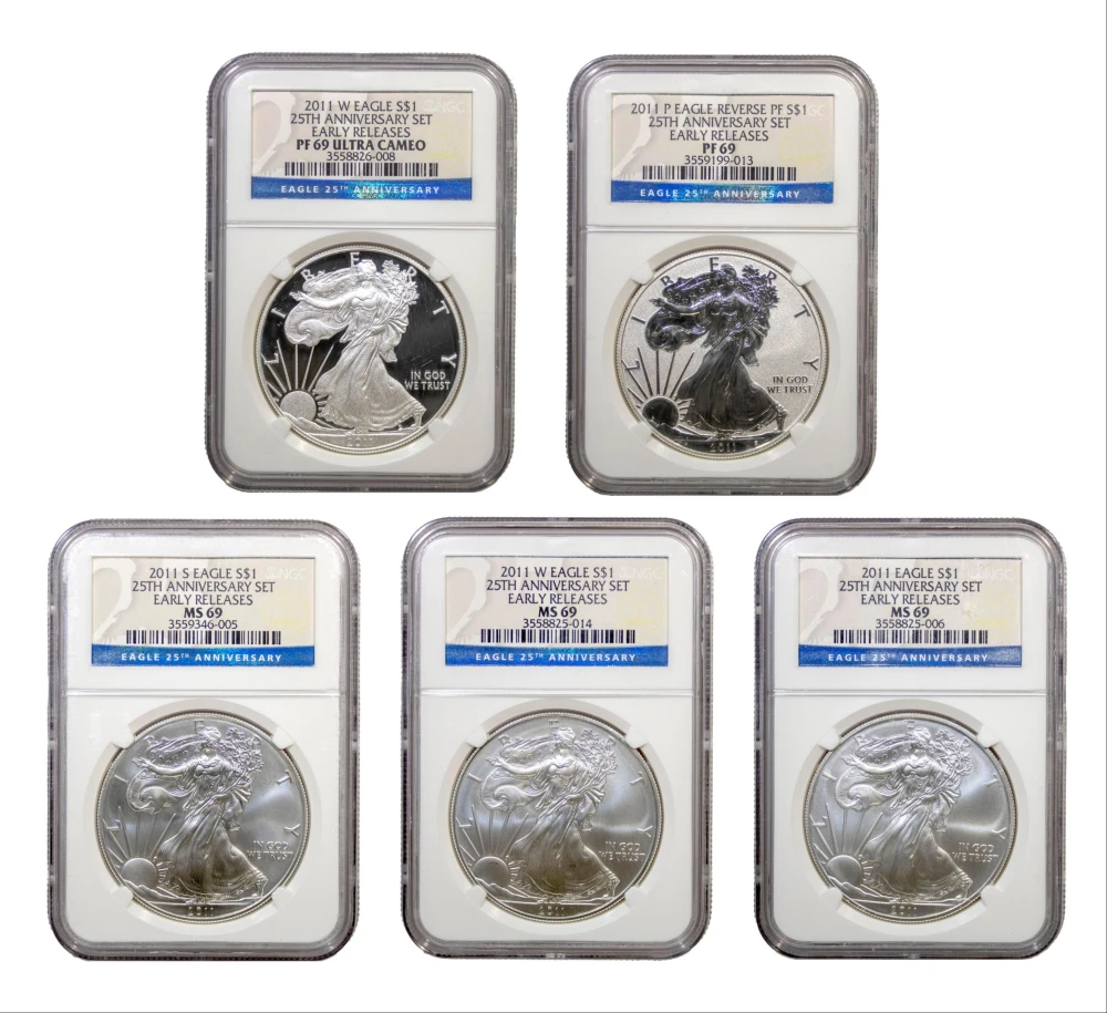 NGC Unc and Proof 2011 American Silver Eagles