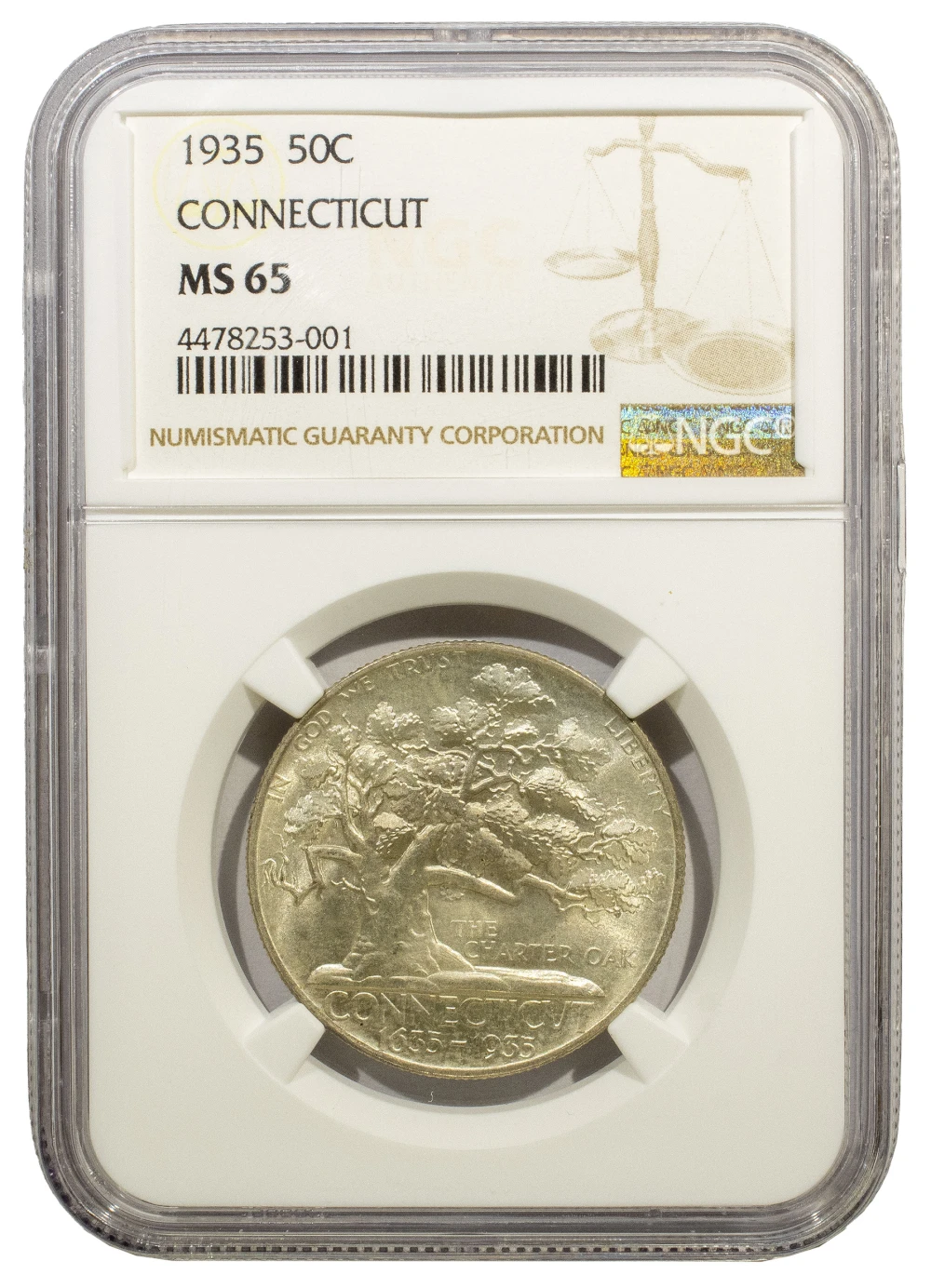 NGC MS-65 1935 Connecticut Half Dollar