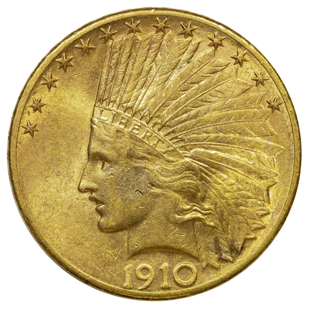 AU-55 1910-S Gold Indian $10