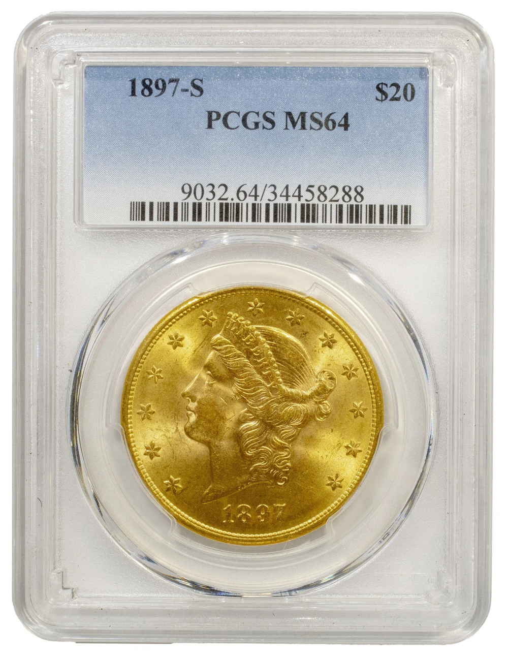 PCGS MS-64 1897-S Gold $20
